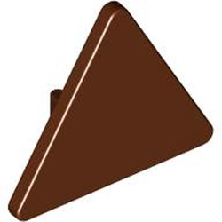 Triangular Sign with Split Snap Reddish Brown