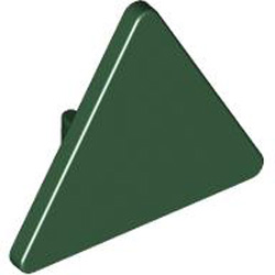 Triangular Sign with Split Snap Earth Green
