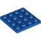 Plate 4x4 Bright Blue