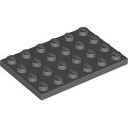 Plate 4x6 Dark Stone Grey Plate 4x6 Dark Stone Grey