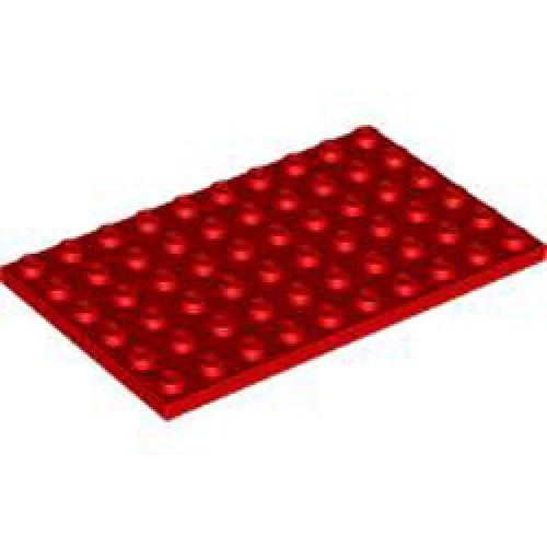 Plate 6x10 Bright Red