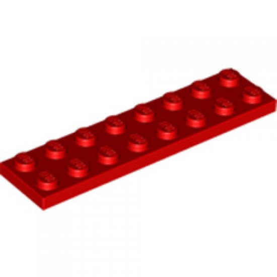 Plate 2x8 Bright Red