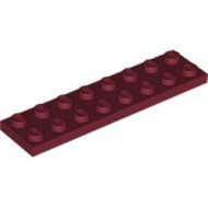 Plate 2x8 Dark Red