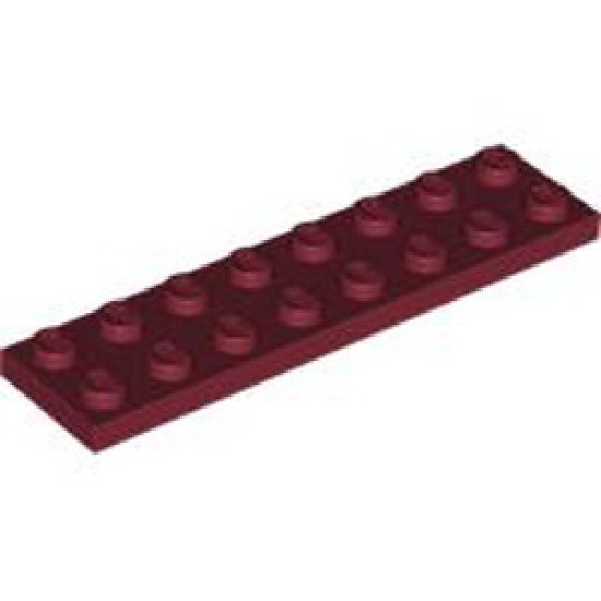 Plate 2x8 Dark Red