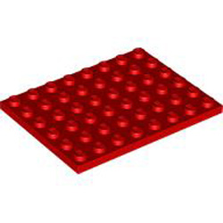 Plate 6x8 Bright Red Plate 6x8 Bright Red