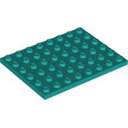 Plate 6x8 Bright Bluish Green