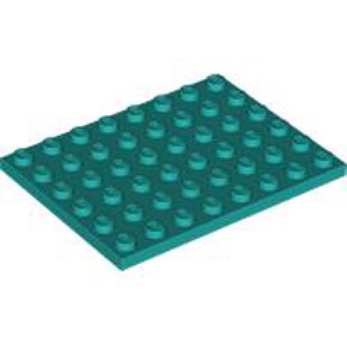 Plate 6x8 Bright Bluish Green