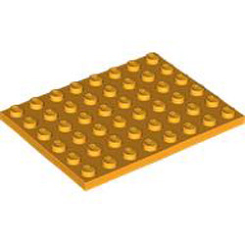 Plate 6x8 Flame Yellowish Orange