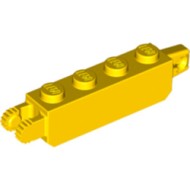 Brick 1x4 Friction Stub Fork Vertical (9 Teeth) Bright Yellow