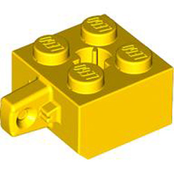Brick 2x2 with Stub Vertical Bright Yellow