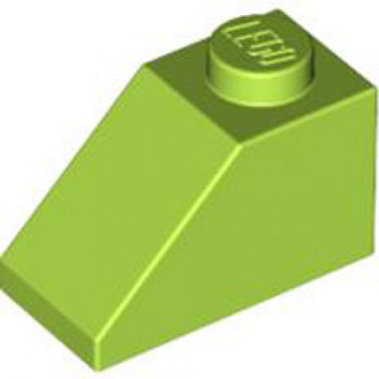 Roof Tile 1x2 / 45 Degree Bright Yellowish Green