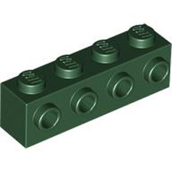 Brick 1x4 with 4 Knobs Earth Green