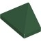 End Ridged Tile 1x2/45 Degree with Bottom Bar Snap Earth Green