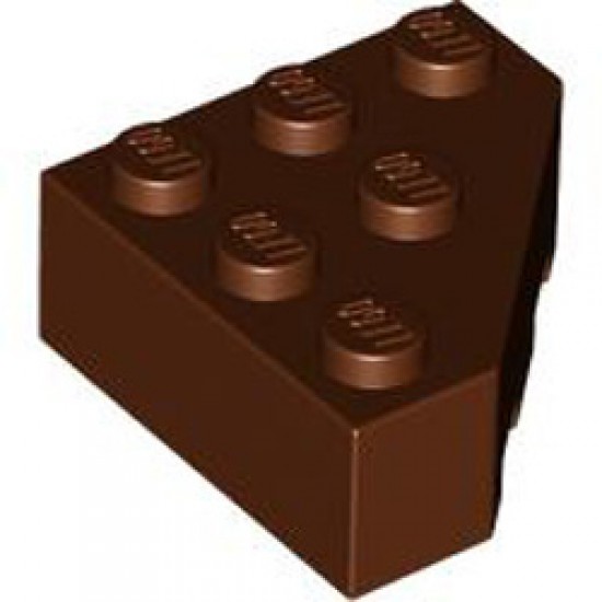 Corner Brick 45 Degree 3x3 Reddish Brown