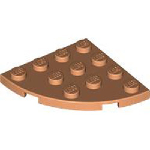 Plate 4x4 1/4 Circle Nougat