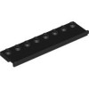 Plate 2x8 with Gliding Groove Black