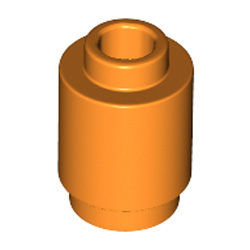 Round Brick 1x1 Bright Orange