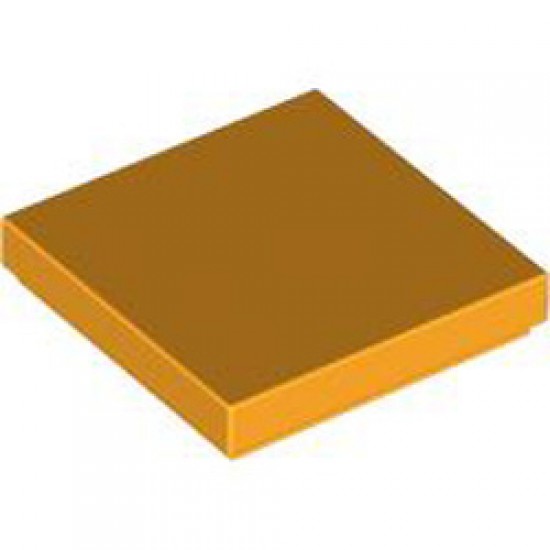 Flat Tile 2x2 Flame Yellowish Orange