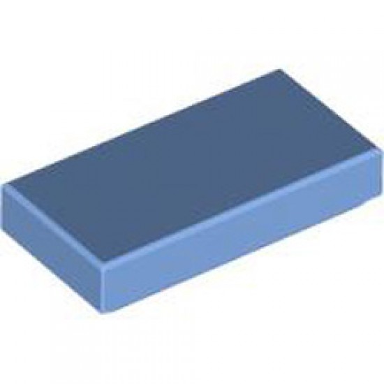 Flat Tile 1x2 Medium Blue