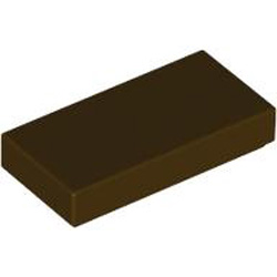 Flat Tile 1x2 Dark Brown Flat Tile 1x2 Dark Brown