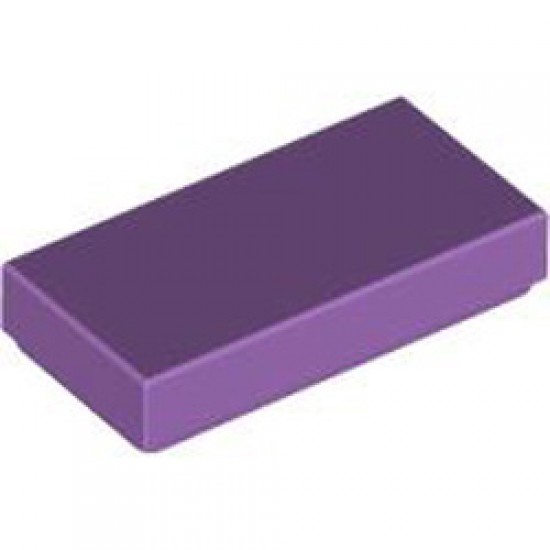Flat Tile 1x2 Medium Lavender
