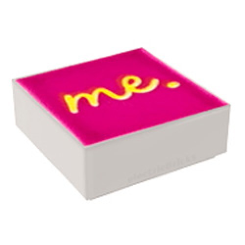 Flat Tile 1x1 with me. White