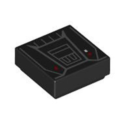 Flat Tile 1x1 with Moff Gideon Jet Pack Controls Black