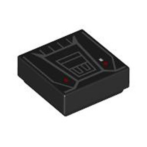 Flat Tile 1x1 with Moff Gideon Jet Pack Controls Black