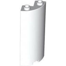 Wall 2x2x5 1/4 Circle with Cutout White