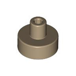 Plate 1x1 with 3.2 Shaft and 1.5 Hole Sand Yellow