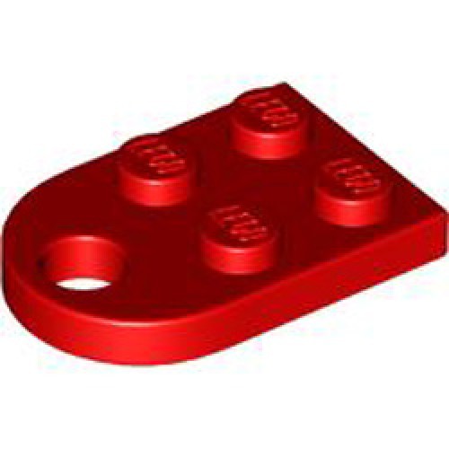 Coupling Plate 2x2 Bright Red