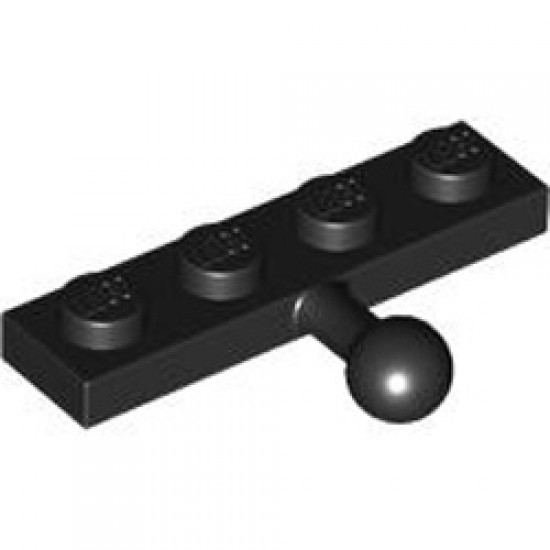 Coupling Plate 1x4 with Ball Black