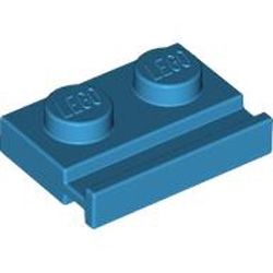 Plate 1x2 with Slide Dark Azur