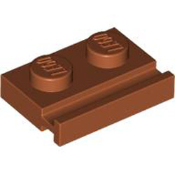 Plate 1x2 with Slide Dark Orange