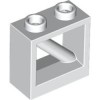 Fence 1x2x1 2/3 with 3.2 Shaft Number 1 White
