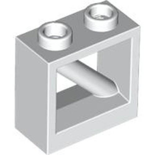 Fence 1x2x1 2/3 with 3.2 Shaft Number 1 White