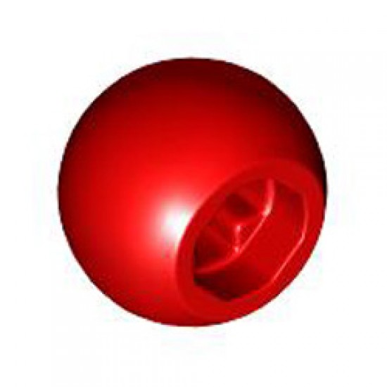 Ball 10.2 with Cross Hole Bright Red