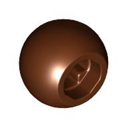Ball 10.2 with Cross Hole Reddish Brown