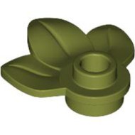 Plant with Plate 1x1 Number 1 Olive Green