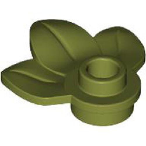 Plant with Plate 1x1 Number 1 Olive Green
