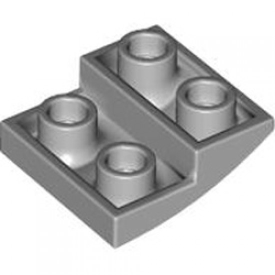 Brick 2x2x2/3, Inverted Bow Medium Stone Grey