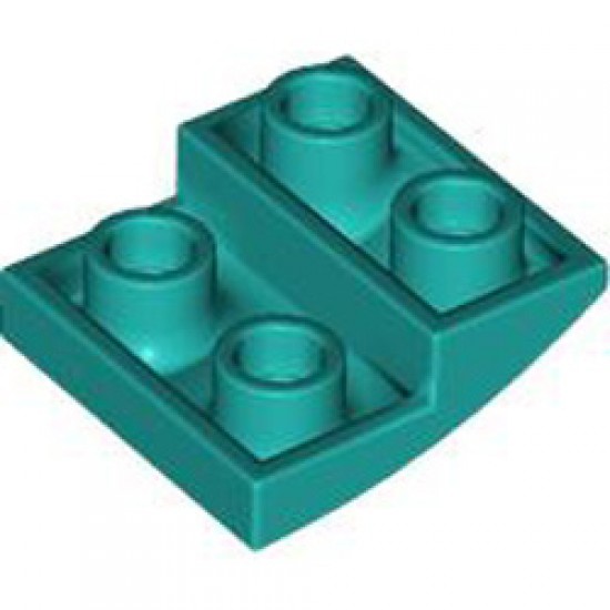 Brick 2x2x2/3, Inverted Bow Bright Bluish Green