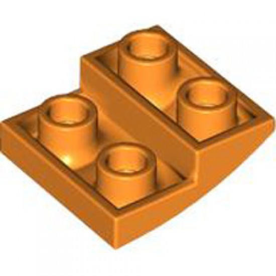 Brick 2x2x2/3, Inverted Bow Bright Orange