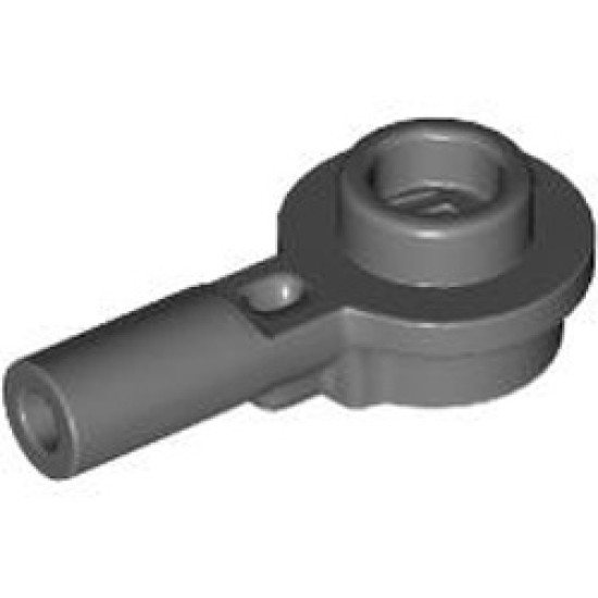 Plate 1x1 Round with Horizontal 3.2 Shaft Dark Stone Grey