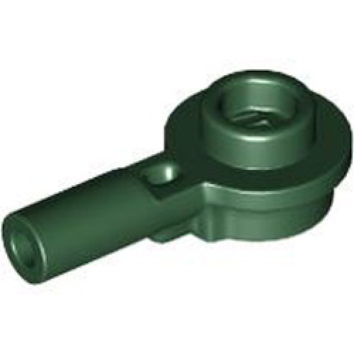 Plate 1x1 Round with Horizontal 3.2 Shaft Earth Green