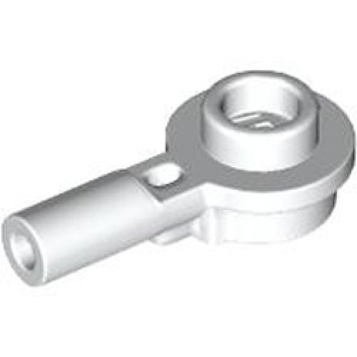 Plate 1x1 Round with Horizontal 3.2 Shaft White