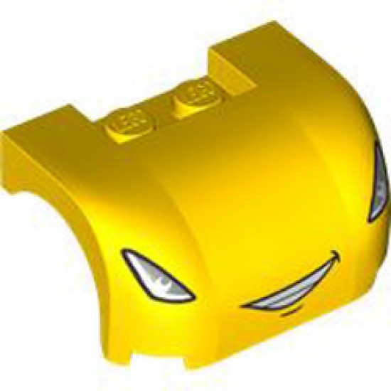 Front Wheel Casing 3x4x1 Number 7 Bright Yellow