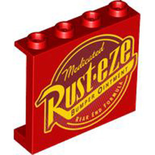 Wall Element 1x4x3 Number 2 Bright Red