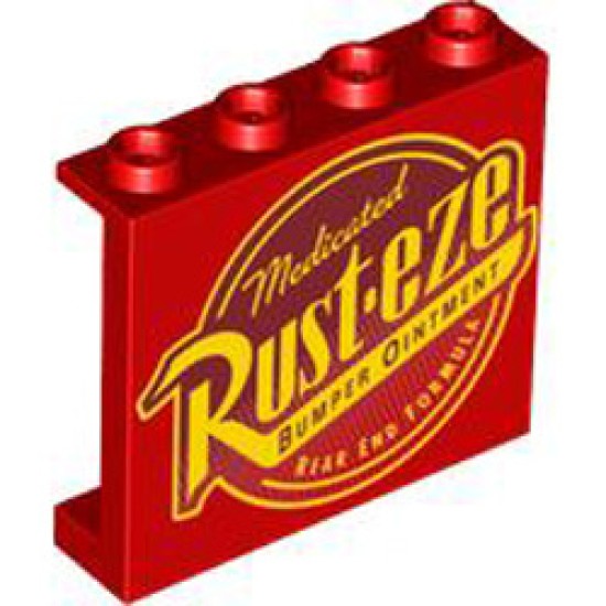 Wall Element 1x4x3 Number 2 Bright Red