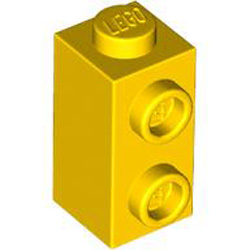 Brick 1x1x1 2/3, with Vertical Knobs Bright Yellow